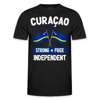 Curaçao - Men's Functional T-Shirt - black - Front - AI Model Male 178 dark (178cm)