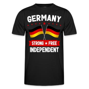 Allemagne - T-shirt sport Homme - noir - Devant - AI Model Male 178 dark (178cm)
