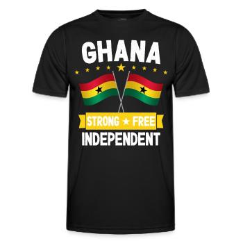 Ghana - T-shirt sport Homme - noir - Devant - AI Model Male 178 dark (178cm)