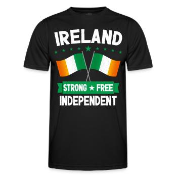 Irland - Männer Funktions-T-Shirt - Schwarz - Vorne - AI Model Male 178 dark (178cm)