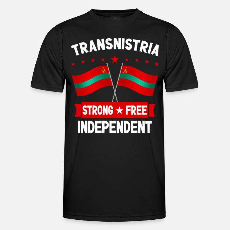 Transnistrien - Männer Funktions-T-Shirt - Schwarz