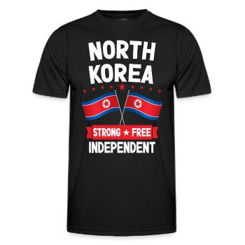 North Korea - Men's Functional T-Shirt - black - Front - AI Model Male 178 dark (178cm)
