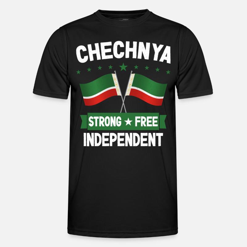 Tschetschenien - Männer Funktions-T-Shirt - Schwarz