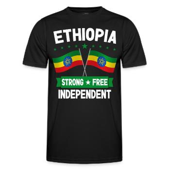 Ethiopia - Men's Functional T-Shirt - black - Front - AI Model Male 178 dark (178cm)