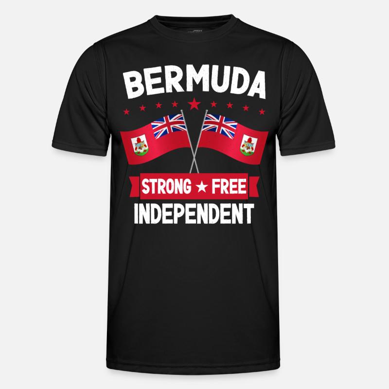 Bermuda - Männer Funktions-T-Shirt - Schwarz