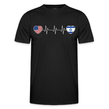 Israel - Männer Funktions-T-Shirt - Schwarz - Vorne - AI Model Male 178 dark (178cm)