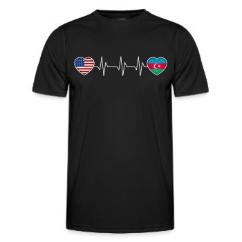 Azerbaïdjan - T-shirt sport Homme - noir - Devant - AI Model Male 178 dark (178cm)