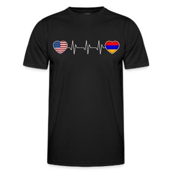 Armenien - Männer Funktions-T-Shirt - Schwarz - Vorne - AI Model Male 178 dark (178cm)