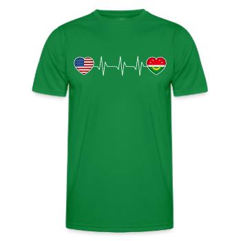 Arab Maghreb Union - Men's Functional T-Shirt - kelly green - Front - AI Model Male 178 dark (178cm)