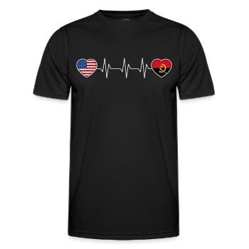 Angola - T-shirt sport Homme - noir - Devant - AI Model Male 178 dark (178cm)