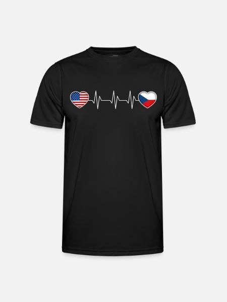 République tchèque - T-shirt sport Homme - noir