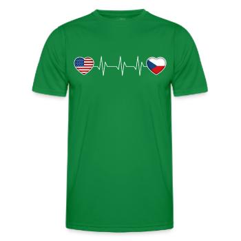 République tchèque - T-shirt sport Homme - vert - Devant - AI Model Male 178 dark (178cm)