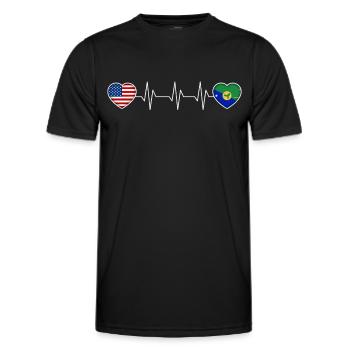 Weihnachtsinsel - Männer Funktions-T-Shirt - Schwarz - Vorne - AI Model Male 178 dark (178cm)
