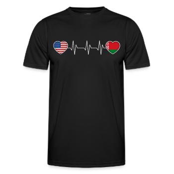 Belarus - Men's Functional T-Shirt - black - Front - AI Model Male 178 dark (178cm)
