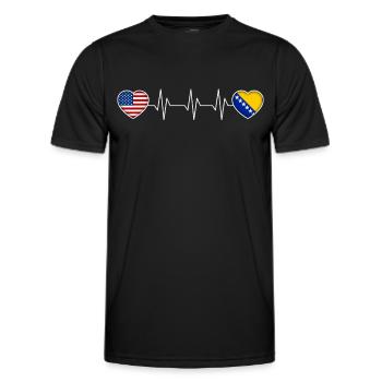 Bosnien und Herzegowina - Männer Funktions-T-Shirt - Schwarz - Vorne - AI Model Male 178 dark (178cm)