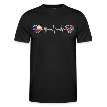 Namibia - Männer Funktions-T-Shirt - Schwarz - Vorne - AI Model Male 178 dark (178cm)