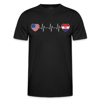 Kroatien - Männer Funktions-T-Shirt - Schwarz - Vorne - AI Model Male 178 dark (178cm)