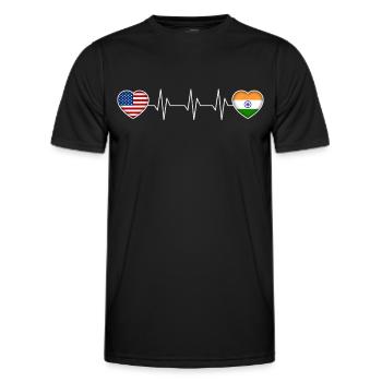 Inde - T-shirt sport Homme - noir - Devant - AI Model Male 178 dark (178cm)