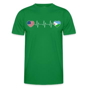 Djibouti - T-shirt sport Homme - vert - Devant - AI Model Male 178 dark (178cm)