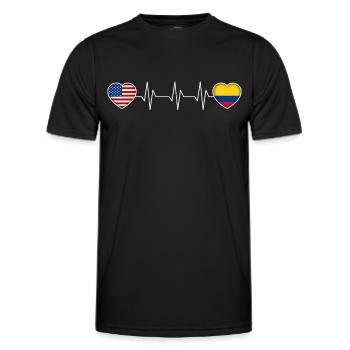 Colombie - T-shirt sport Homme - noir - Devant - AI Model Male 178 dark (178cm)