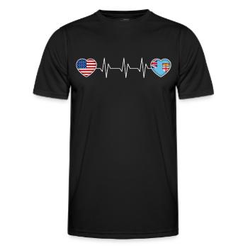Fiji - Men's Functional T-Shirt - black - Front - AI Model Male 178 dark (178cm)