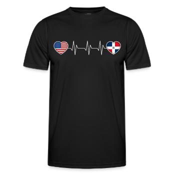 Dominikanische Republik - Männer Funktions-T-Shirt - Schwarz - Vorne - AI Model Male 178 dark (178cm)
