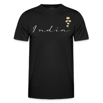 Inde - T-shirt sport Homme - noir - Devant - AI Model Male 178 dark (178cm)