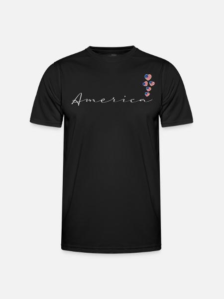 America - Men's Functional T-Shirt - black