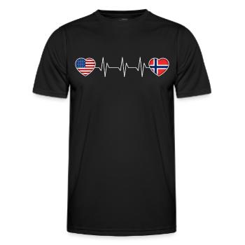 Norwegen - Männer Funktions-T-Shirt - Schwarz - Vorne - AI Model Male 178 dark (178cm)