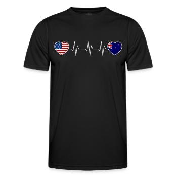 Neuseeland - Männer Funktions-T-Shirt - Schwarz - Vorne - AI Model Male 178 dark (178cm)