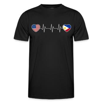 Philippinen - Männer Funktions-T-Shirt - Schwarz - Vorne - AI Model Male 178 dark (178cm)