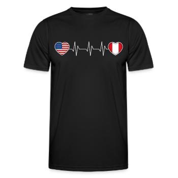 Peru - Men's Functional T-Shirt - black - Front - AI Model Male 178 dark (178cm)