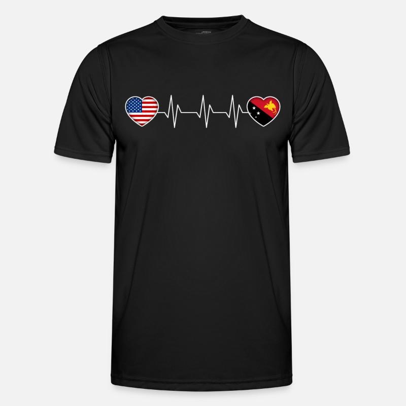 Papua-Neuguinea - Männer Funktions-T-Shirt - Schwarz