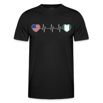 Nigeria - Männer Funktions-T-Shirt - Schwarz - Vorne - AI Model Male 178 dark (178cm)