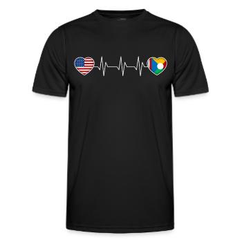 Réunion - Men's Functional T-Shirt - black - Front - AI Model Male 178 dark (178cm)