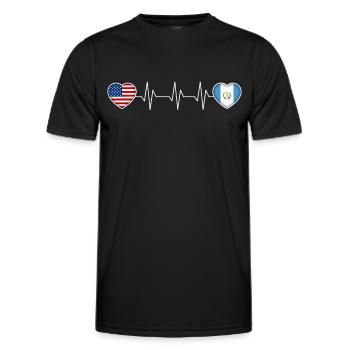 Guatemala - T-shirt sport Homme - noir - Devant - AI Model Male 178 dark (178cm)