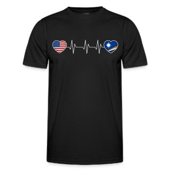 Marshallinseln - Männer Funktions-T-Shirt - Schwarz - Vorne - AI Model Male 178 dark (178cm)