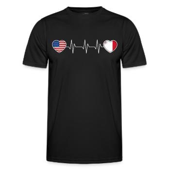 Malte - T-shirt sport Homme - noir - Devant - AI Model Male 178 dark (178cm)