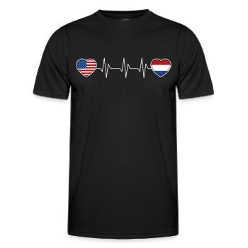 Niederlande - Männer Funktions-T-Shirt - Schwarz - Vorne - AI Model Male 178 dark (178cm)