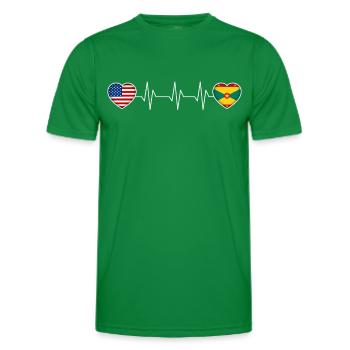 Grenada - Männer Funktions-T-Shirt - Kelly Green - Vorne - AI Model Male 178 dark (178cm)