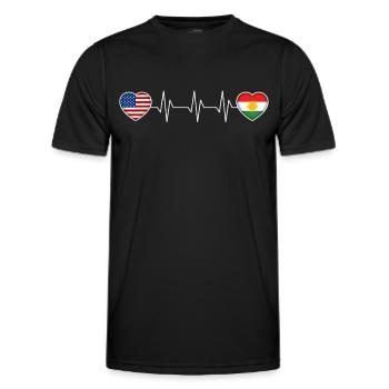 Kurdistan - Men's Functional T-Shirt - black - Front - AI Model Male 178 dark (178cm)
