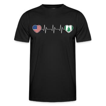Norfolk Island - Men's Functional T-Shirt - black - Front - AI Model Male 178 dark (178cm)