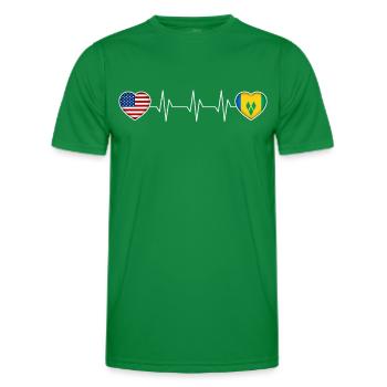 Saint Vincent and the Grenadines - Men's Functional T-Shirt - kelly green - Front - AI Model Male 178 dark (178cm)