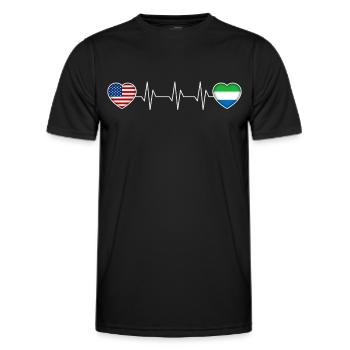 Sierra Leone - Männer Funktions-T-Shirt - Schwarz - Vorne - AI Model Male 178 dark (178cm)