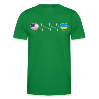 Ruanda - Männer Funktions-T-Shirt - Kelly Green - Vorne - AI Model Male 178 dark (178cm)