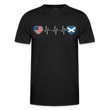Scotland - Men's Functional T-Shirt - black - Front - AI Model Male 178 dark (178cm)
