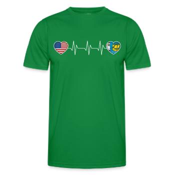 St. Pierre und Miquelon - Männer Funktions-T-Shirt - Kelly Green - Vorne - AI Model Male 178 dark (178cm)