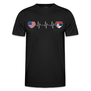 Serbien - Männer Funktions-T-Shirt - Schwarz - Vorne - AI Model Male 178 dark (178cm)