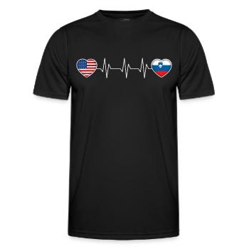 Slovenia - Men's Functional T-Shirt - black - Front - AI Model Male 178 dark (178cm)