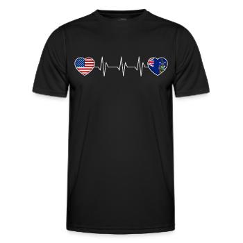 South Georgia and the South Sandwich Islands - Men's Functional T-Shirt - black - Front - AI Model Male 178 dark (178cm)